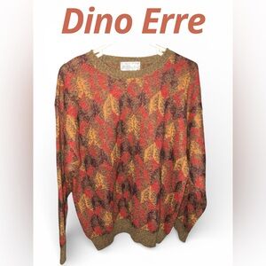 la maglia coi baffi Dino Erre Italy 90s Abstract Geometric Mohair Blend Sweater